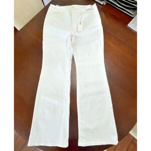 Good American Good Classic Boot Flare Leg Classic Jeans White Size 16 32.5 NEW